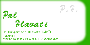 pal hlavati business card